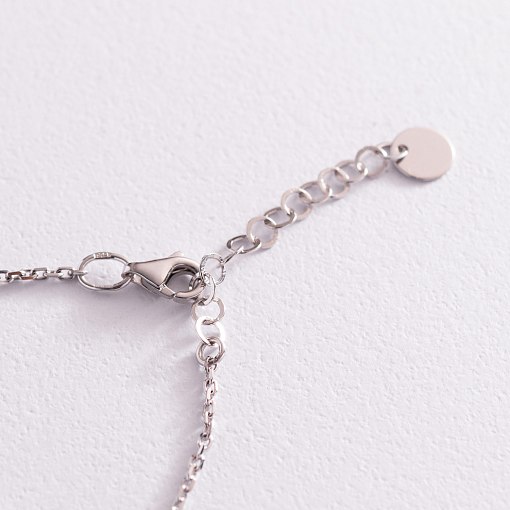 Браслет "Монетка" в белом золоте (возможна гравировка) б04917 3