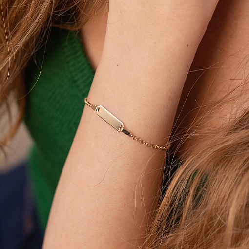 Браслет в желтом золоте (возможна гравировка) б05202 4