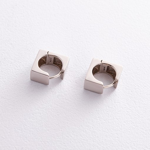 Серьги "Риск" в белом золоте с06994 5