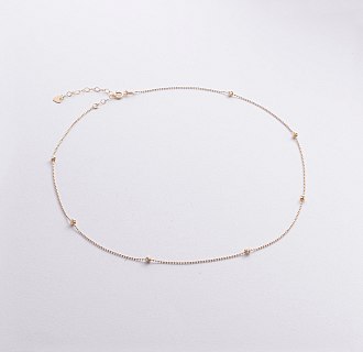 Колье "Шарики" в желтом золоте кол02586