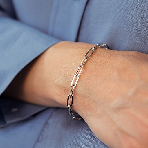 Браслет "Цепочка" в белом золоте б05644 10