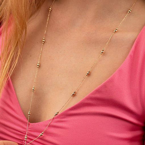 Колье "Шарики" в желтом золоте кол02579 6