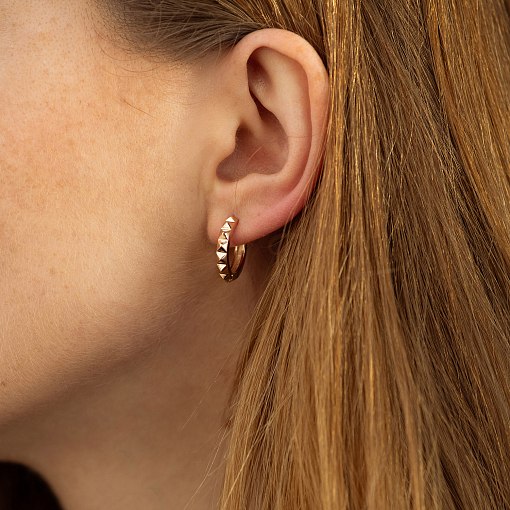 Серьги - кольца "Mona" в красном золоте с08861 2