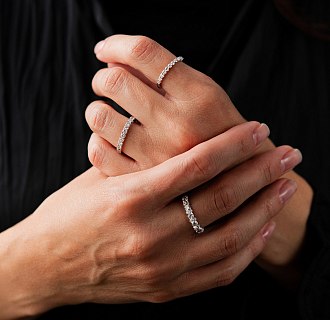 Золотое кольцо с бриллиантами кб0640lg №4