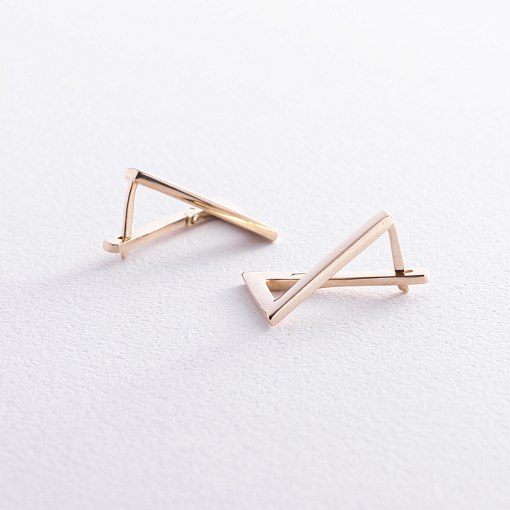 Серьги "Импровизация" в желтом золоте с07321 3