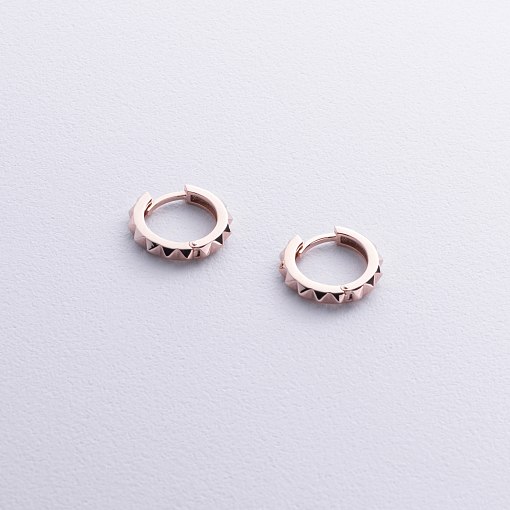 Серьги - кольца "Mona" в красном золоте с08861 3