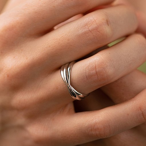 Золотое кольцо "Круговорот" (тройное) к07642 5