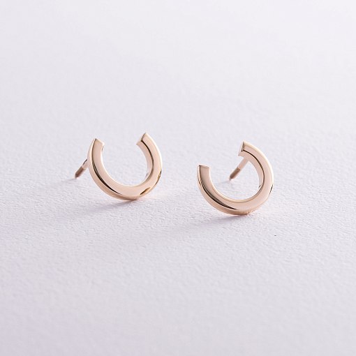 Серьги - пусеты "Мэрилин" в желтом золоте с08178 9