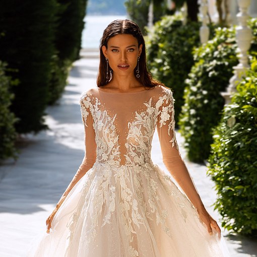 Золотые серьги "Круговорот на цепочке" с07510 11