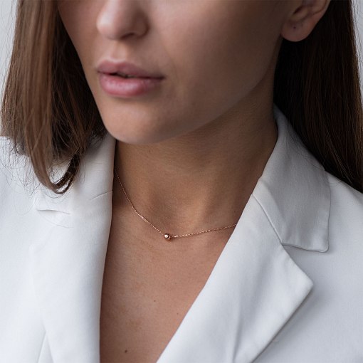 Колье "Шар" в красном золоте (0.5 см) кол01760 7