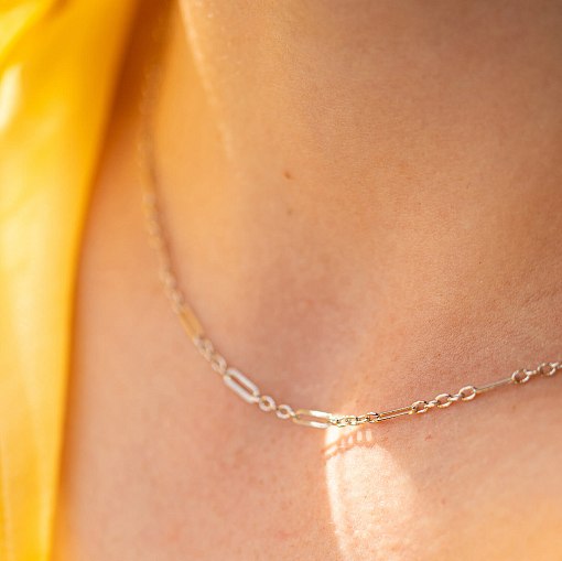 Кольє - ланцюжок в білому золоті кол02387 8