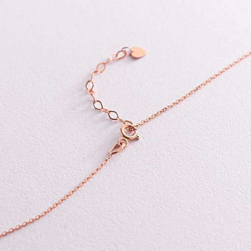 Золотое колье - галстук с фианитами кол02096 6