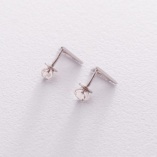 Золотые серьги-пусеты "Треугольники" с06413 2