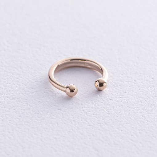 Серьга - каффа в желтом золоте с07920 4