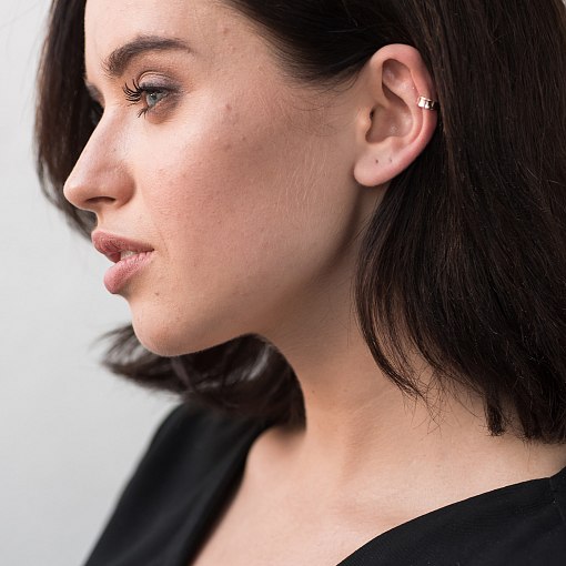 Серьга - каффа в красном золоте с06360 7