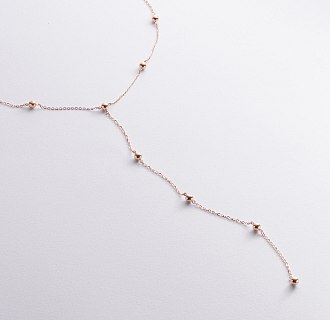 Колье 2 в 1 "Шарики" в красном золоте кол02572