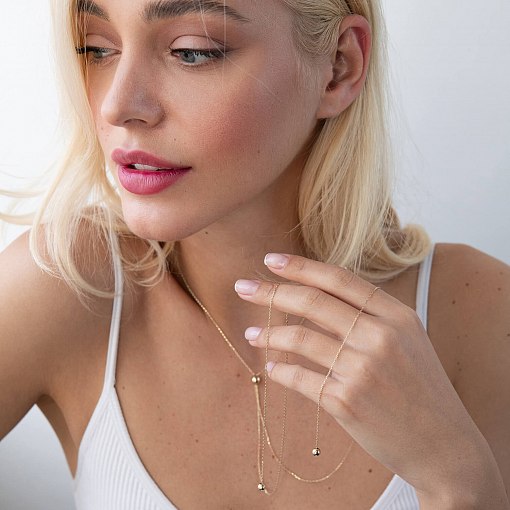 Золоте кольє - краватка 