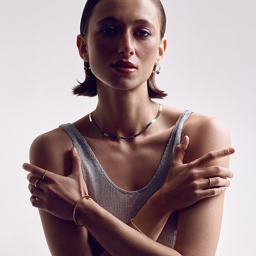 Золота Каблучка в стилі мінімалізм к05332 14