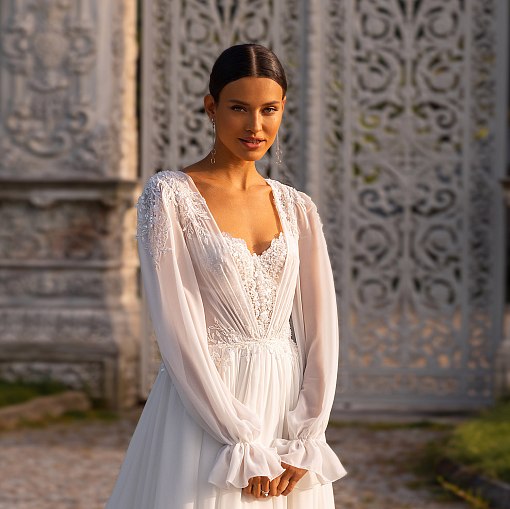 Золотые серьги "Круговорот на цепочке" с07510 14