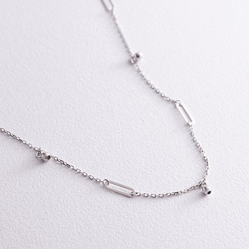 Кольє з кульками в білому золоті кол02385 6