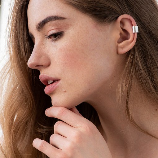 Серьга - каффа (белое золото) с06959 2