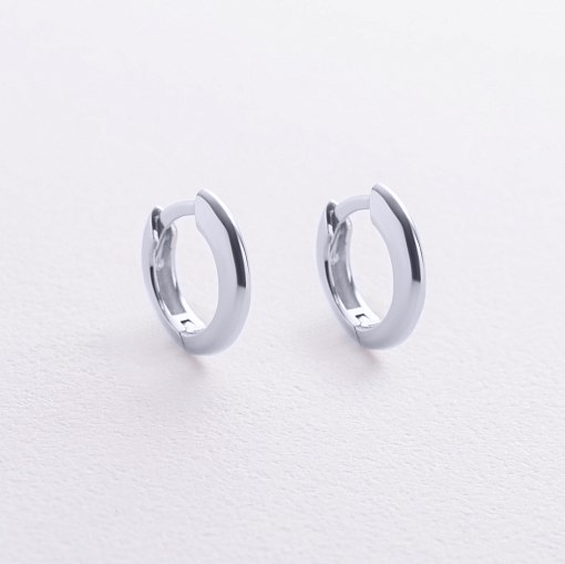 Серьги - кольца "Maya" в белом золоте с09186 3