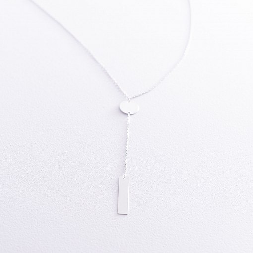 Кольє в білому золоті (можливе гравіювання) кол01587 3