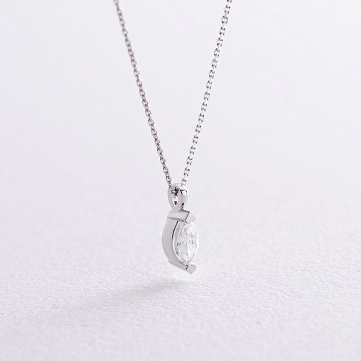 Золоте кольє з одним каменем (діамант) колб0105z 3