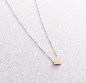 Колье "Сердечко" в желтом золоте  кол01751