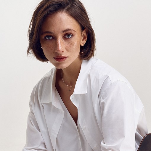 Серьга - каффа в красном золоте с07911 5