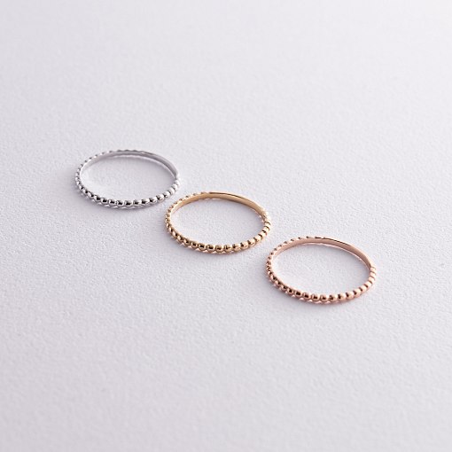 Кольцо "Шарики" в красном золоте к06601 11