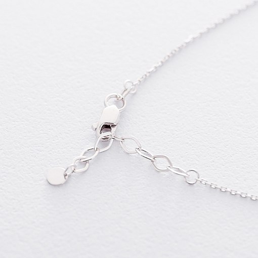 Кольє Багатогранна любов в білому золоті кол01451 2