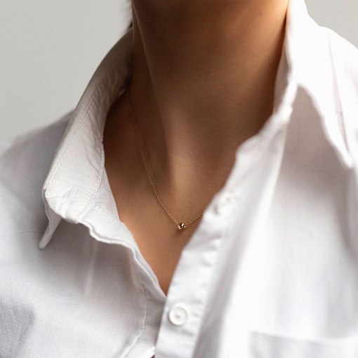 Колье "Шар" в желтом золоте (0.5 см) кол01759 4