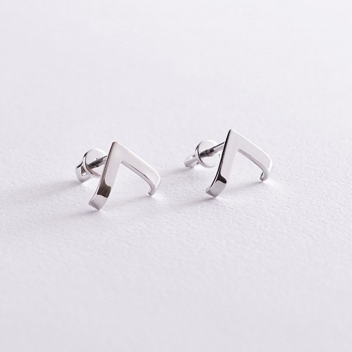 Золотые серьги - пусеты "Акцент" с07519