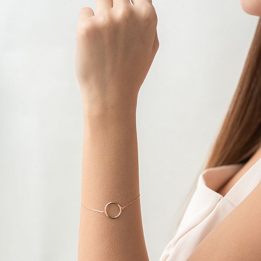 Браслет "Круговорот" в красном золоте б04466 2