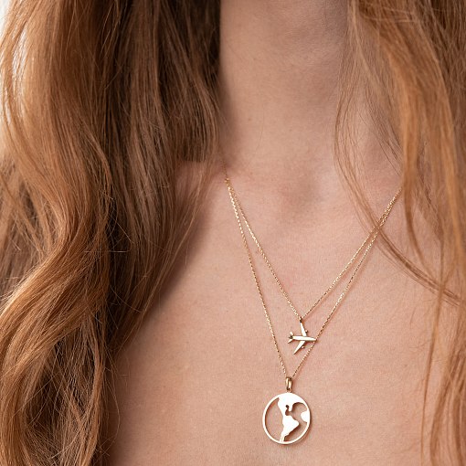 Кольє в жовтому золоті 