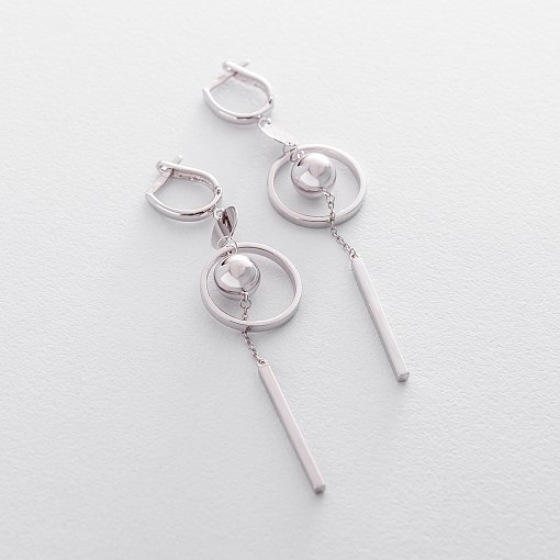 Золотые серьги Геометрия с05541 6