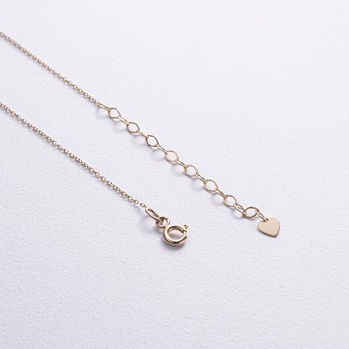 Колье с буквой "О" в желтом золоте кол02463о 3