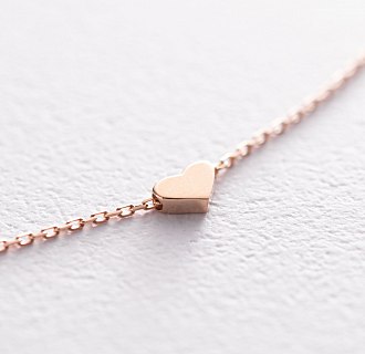 Колье "Сердечко" (красное золото) кол01773 №11