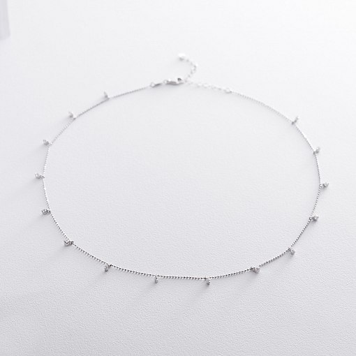 Золотое колье "Нежность" с фианитами кол01517