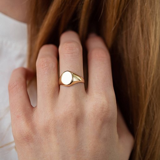 Печатка в жовтому золоті (можливе гравіювання) к07198 15