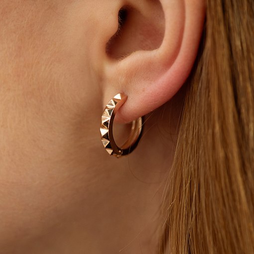 Серьги - кольца "Mona" в красном золоте с08861 4