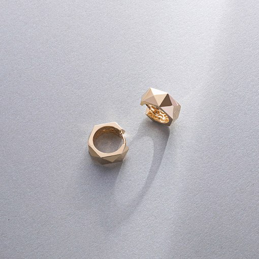 Серьги - кольца "Anna-Lisa" в желтом золоте с09009 5