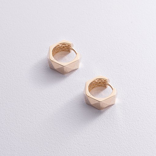 Серьги - кольца "Anna-Lisa" в желтом золоте с09009 3