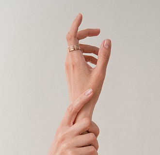 Кольцо "Sharon" с фианитами (красное золото) к08337 №4