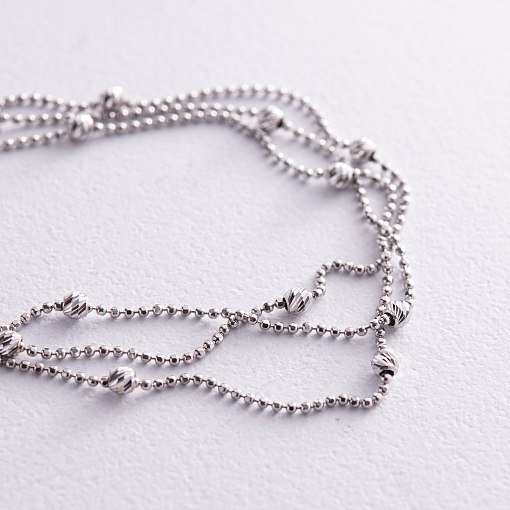 Браслет "Шарики" в белом золоте б05131 3