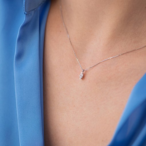 Золоте кольє з одним каменем (діамант) колб0105z 8