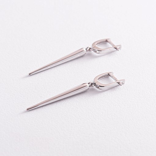 Серьги "Восторг" в белом золоте с07810 3