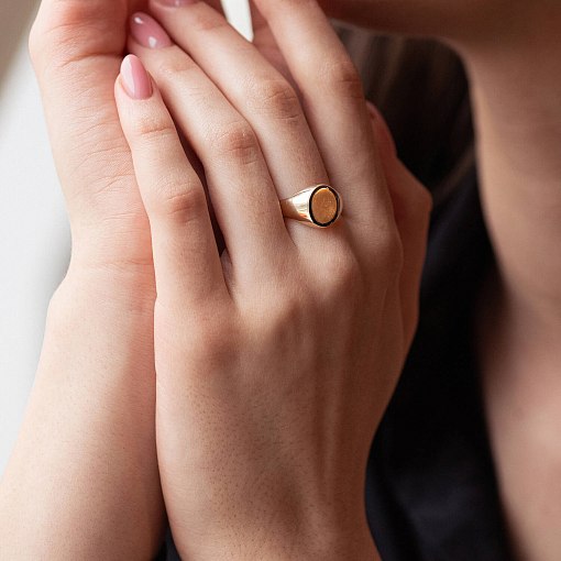 Печатка в жовтому золоті (можливе гравіювання) к07198 12