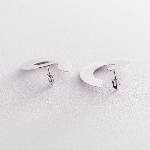 Золотые серьги-пусеты "Головокружение" с06679 8